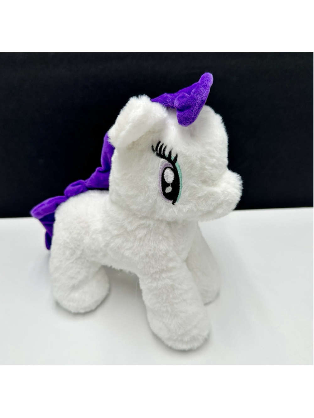 My Little Pony Fakey Plush Stuffed Animal White 6” Embroidered Eyes Unbranded